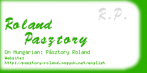 roland pasztory business card