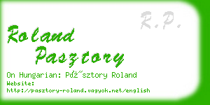 roland pasztory business card